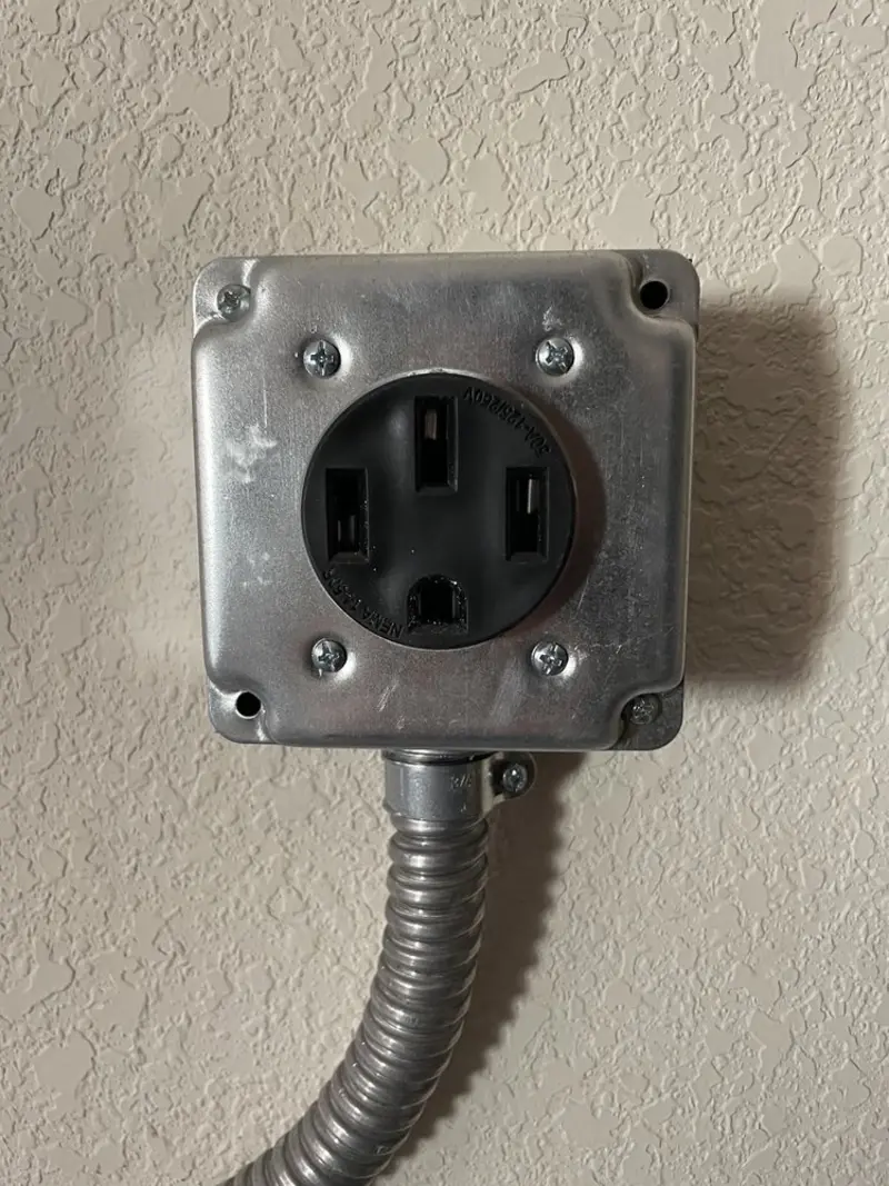 NEMA 14-50 outlet installed for Electrical Panel Upgrade in Gridley